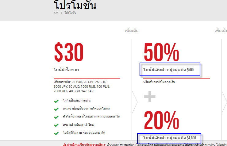 โปรโมชั่นสำหรับ XM