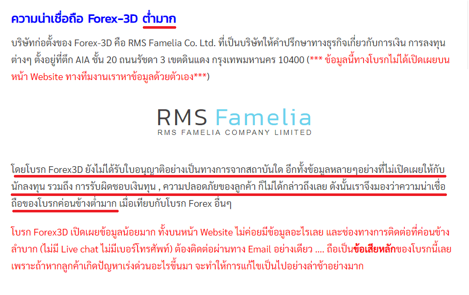 โบรกเกอร์ Forex-3D ทำวงการ Forex เสื่อมเสีย ⋆ Thai Broker Forex