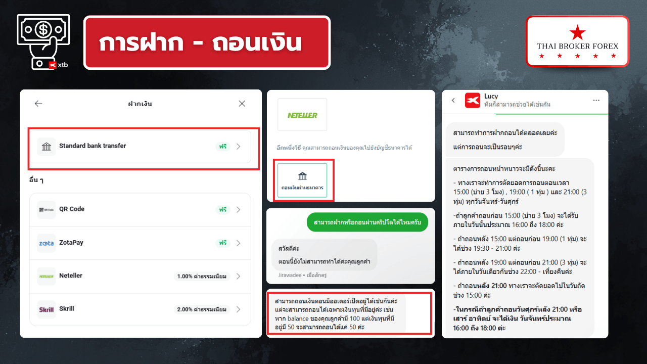 การฝาก-ถอน xtb