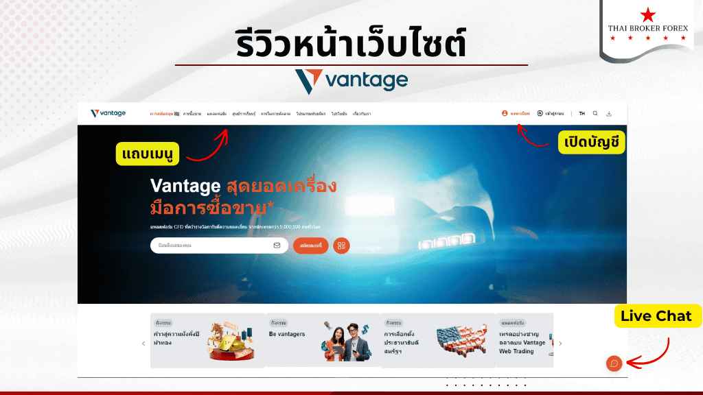 รีวิวการใช้งานเว็บไซต์ภาพรวม